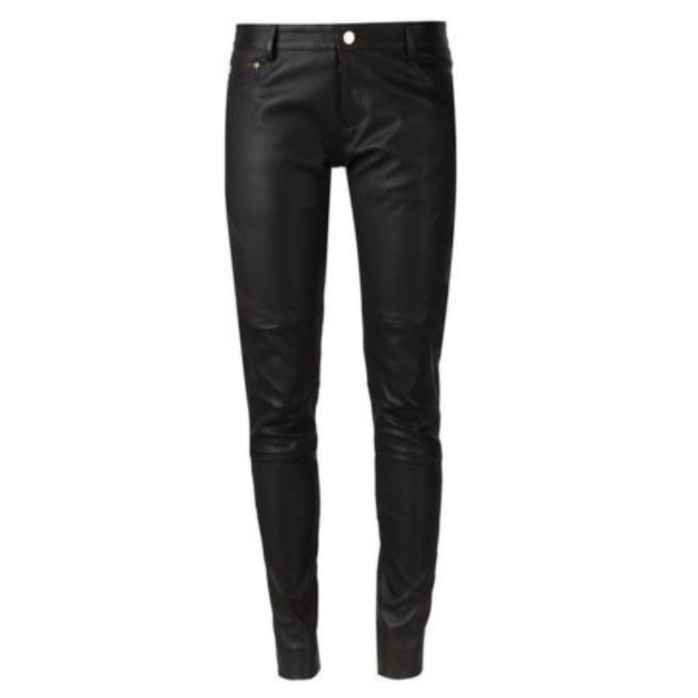 ALEXANDRE VAUTHIER Black Leather Skinny Pants